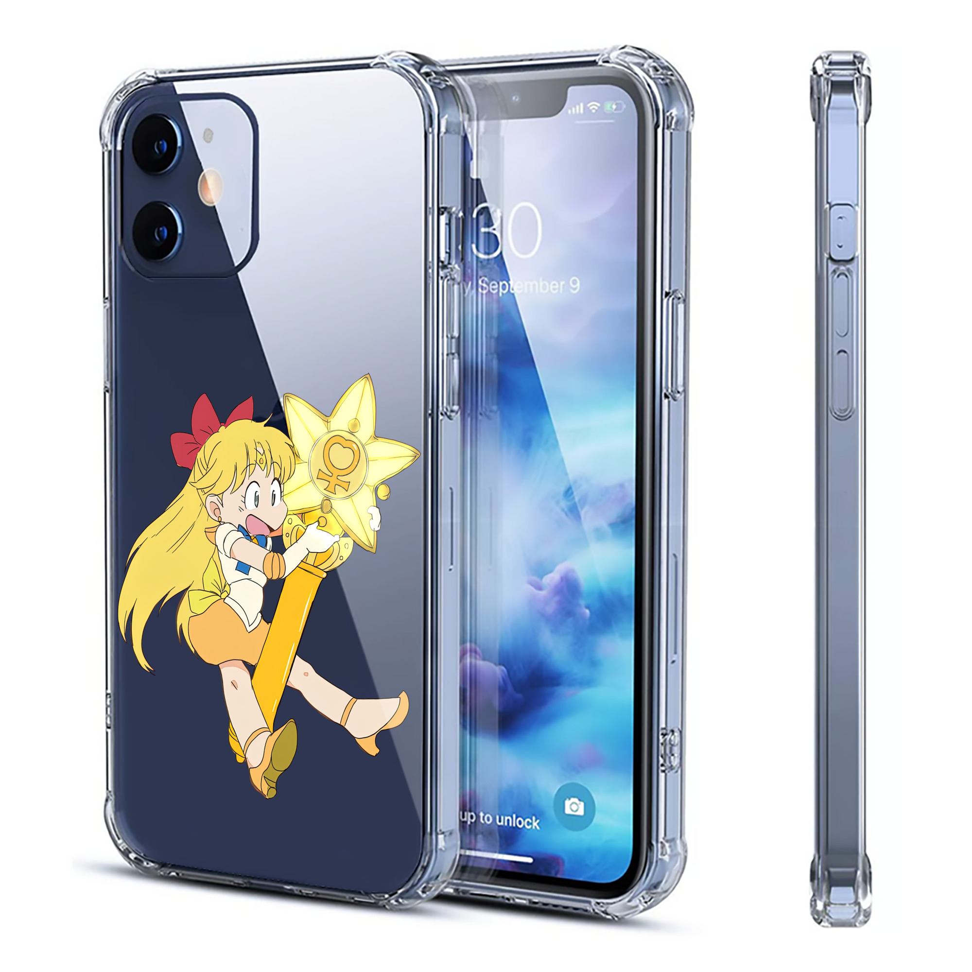 （画像用） 美少女戦士セーラームーン 愛野 美奈子 あいの みなこ Sailor Moon Aino Minako 【iPhone 12シリーズ対応】透明スマホケース（クリアソフトケース）